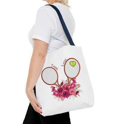 Tote bag tennis d'été, vêtements de sport uniques et créatifs Totebag réutilisable de sport élégant, énergique et amusant amoureux de tennis