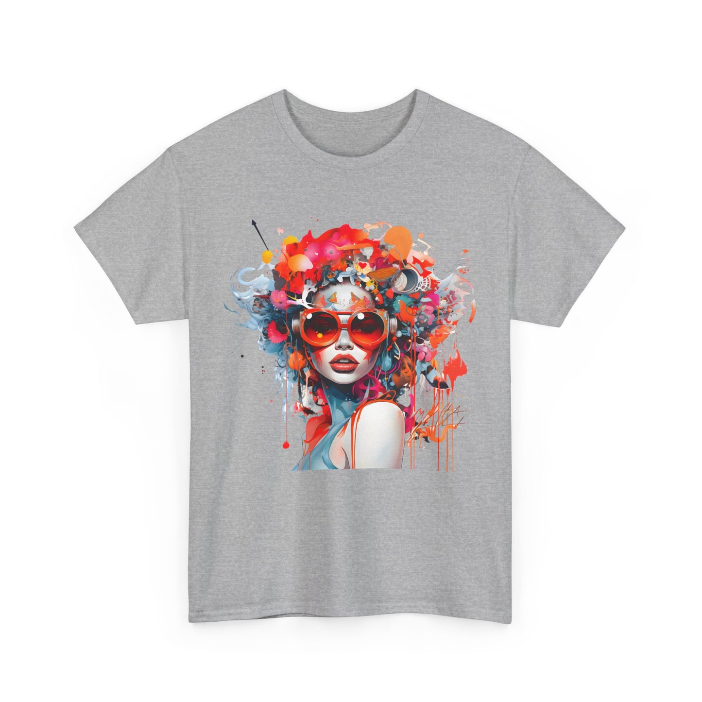 Beautiful Woman Face Colorful Design Woman Shirt,Feminist T-Shirt, Feminism Shirt, Valentine's Day Shirt original Gift for Her, Gift for Him