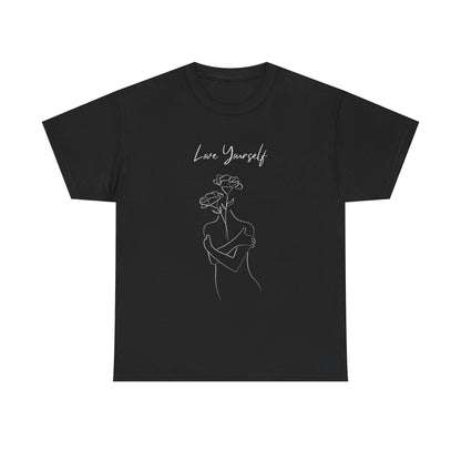 Abstract Woman Body Flower T-shirt, Self Love Tee, Love Yourself Shirt, Unisex Graphic Top, Self Care Gift, inspiring t-shirt