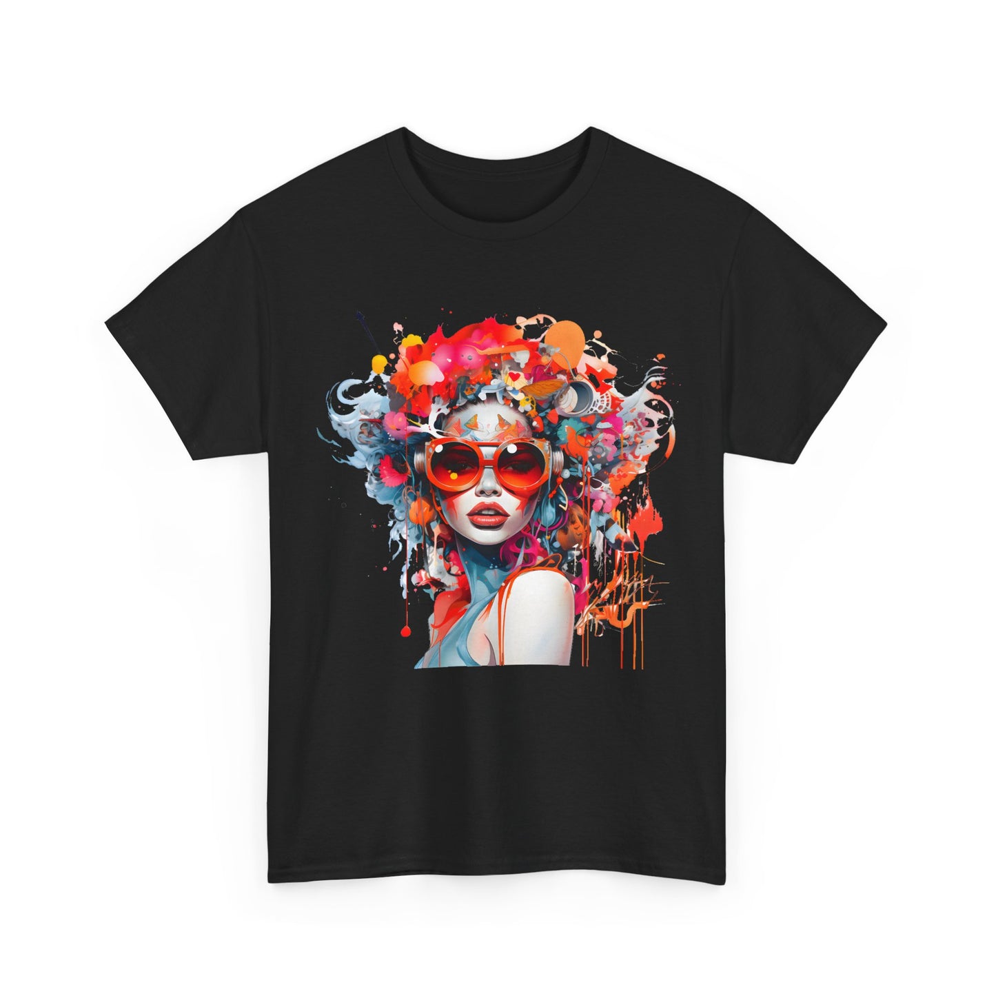 Beautiful Woman Face Colorful Design Woman Shirt,Feminist T-Shirt, Feminism Shirt, Valentine's Day Shirt original Gift for Her, Gift for Him