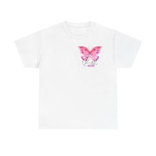 Butterfly Best Mum Unisex Tee, Mother's Day Shirt, Cute Design, Gift for Mom, Heavy Cotton Top for Her, Gift for her, mum best t-shirt