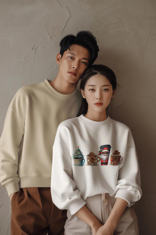 Pull Café de Noël, Pull de Noël, T-shirt de Noël, Cadeau pour Amoureux du Café, Cadeau de Noël, Sweat-shirt Père Noël, Cadeau pour Elle, lui