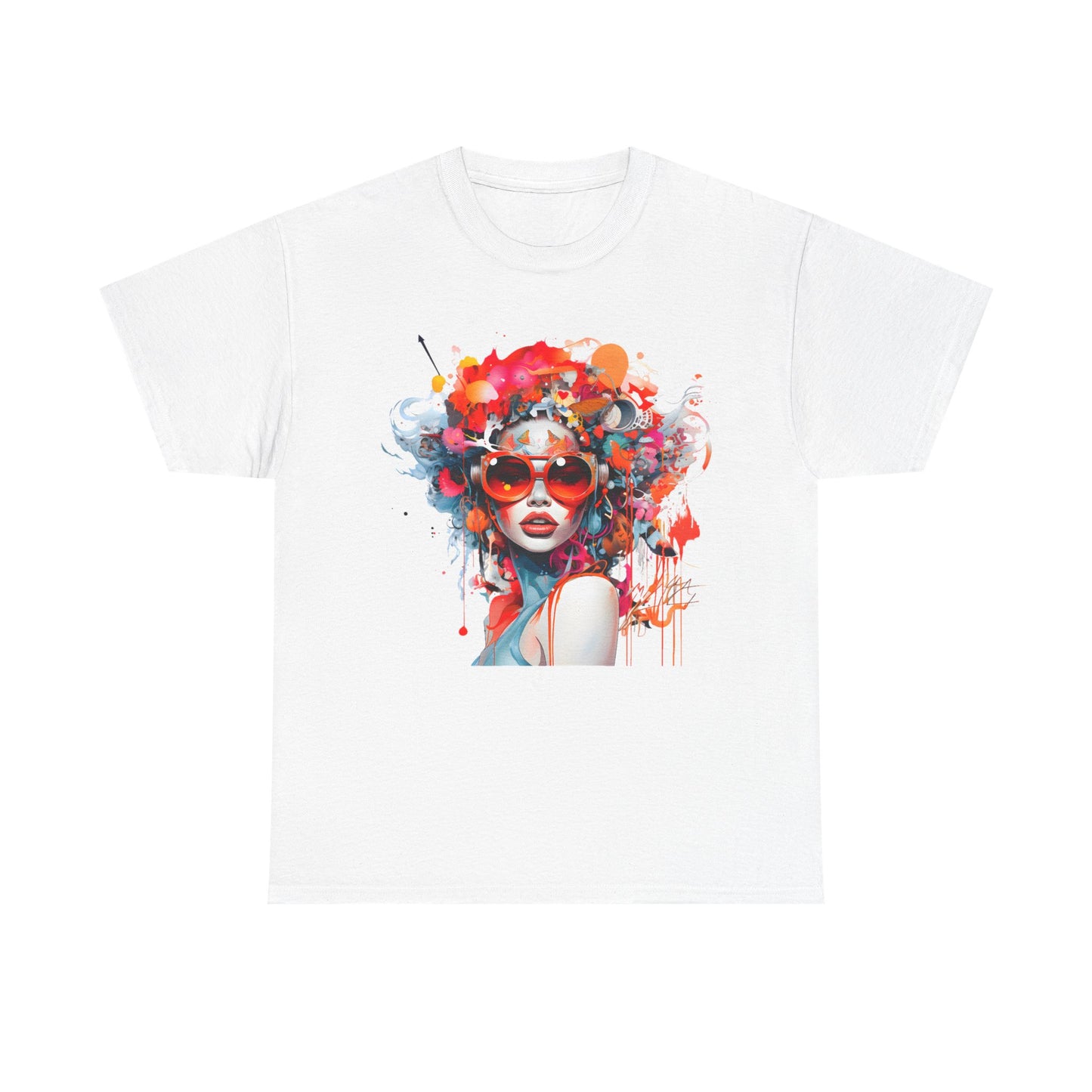 Beautiful Woman Face Colorful Design Woman Shirt,Feminist T-Shirt, Feminism Shirt, Valentine's Day Shirt original Gift for Her, Gift for Him