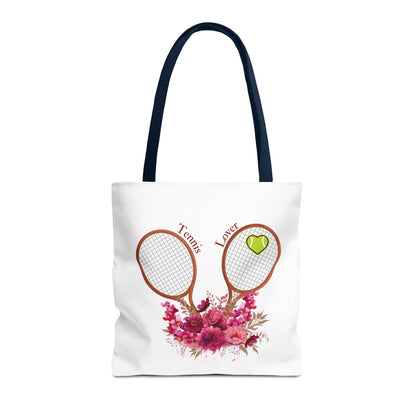 Tote bag tennis d'été, vêtements de sport uniques et créatifs Totebag réutilisable de sport élégant, énergique et amusant amoureux de tennis